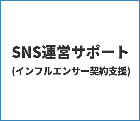 SNS運営サポート(インフルエンサー契約支援)