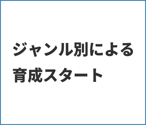 ジャンル別による育成スタート