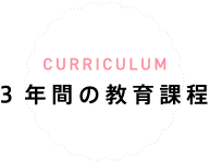 CURRICULUM 3年間の教育課程