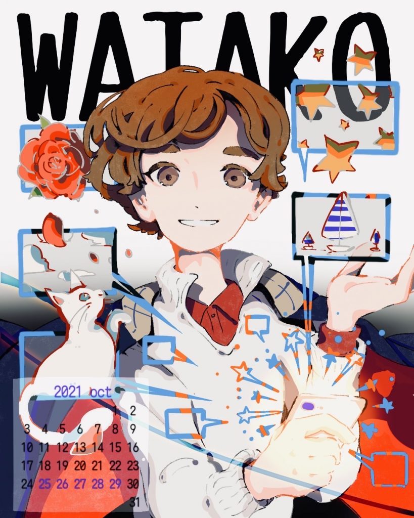 人気イラストレーターコラボ企画”WATAKO戦士”イラストカレンダー　最終週イラストを公開！